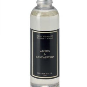 RECAMBIO de MIKADO Premium AMBER & SANDALWOOD. Ambientador de hogar COLECCI?N BOUTIQUE de CERERIA MOLLA. Envase 200 ml.