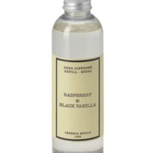 RECAMBIO de MIKADO Premium. RASPBERRY & BLACK VANILLA. Ambientador de hogar COLECCI?N BOUTIQUE de CERERIA MOLLA. Envase 200 ml.