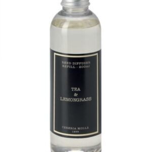RECAMBIO de MIKADO Premium. TEA & LEMONGRASS. Ambientador de hogar COLECCI?N BOUTIQUE de CERERIA MOLLA. Envase 200 ml.
